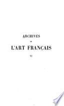 Télécharger le livre libro Archives De L'art Français