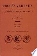 Télécharger le livre libro Procès-verbaux De L'académie Des Beaux-arts