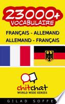 Télécharger le livre libro 23000+ Français - Allemand Allemand - Français Vocabulaire