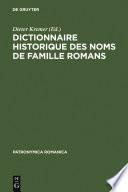 Télécharger le livre libro Dictionnaire Historique Des Noms De Famille Romans