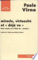 Télécharger le livre libro Miracle, Virtuosité Et 