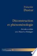 Télécharger le livre libro Déconstruction Et Phénoménologie