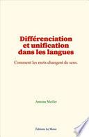 Télécharger le livre libro Différenciation Et Unification Dans Les Langues