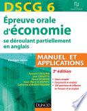 Télécharger le livre libro Dscg 6 - Épreuve Orale D'économie - 3e édition