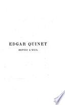 Télécharger le livre libro Edgar Quinet Depuis L'exil