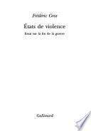Télécharger le livre libro Etats De Violence