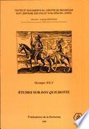 Télécharger le livre libro Etudes Sur Don Quichotte