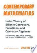 Télécharger le livre libro Index Theory Of Elliptic Operators, Foliations, And Operator Algebras