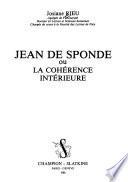 Télécharger le livre libro Jean De Sponde, Ou, La Cohérence Intérieure