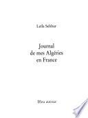 Télécharger le livre libro Journal De Mes Algéries En France