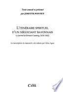 Télécharger le livre libro L'itinéraire Spirituel D'un Négociant Bayonnais
