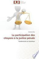 Télécharger le livre libro La Participation Des Citoyens à La Justice Pénale
