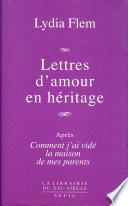 Télécharger le livre libro Lettres D'amour En Héritage