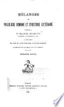 Télécharger le livre libro Mélanges De Philologie Romane Et D'histoire Littéraire