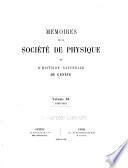 Télécharger le livre libro Mémoires De La Société De Physique Et D'histoire Naturelle De Genève