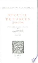 Télécharger le livre libro Recueil De Farces (1450-1550)