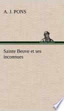 Télécharger le livre libro Sainte Beuve Et Ses Inconnues