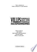 Télécharger le livre libro Villes Haussmanniennes