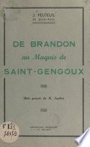 Télécharger le livre libro De Brandon Au Maquis De Saint-gengoux