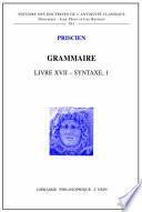 Télécharger le livre libro Grammaire Livre Xvii - Syntaxe I