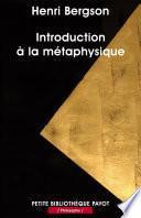 Télécharger le livre libro Introduction à La Métaphysique