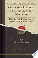 Télécharger le livre libro Cours De L'histoire De La Philosophie Moderne, Vol. 5
