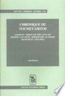 Télécharger le livre libro Chronique Du Toumet-ortos