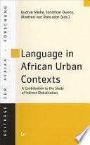 Télécharger le livre libro Language In African Urban Contexts